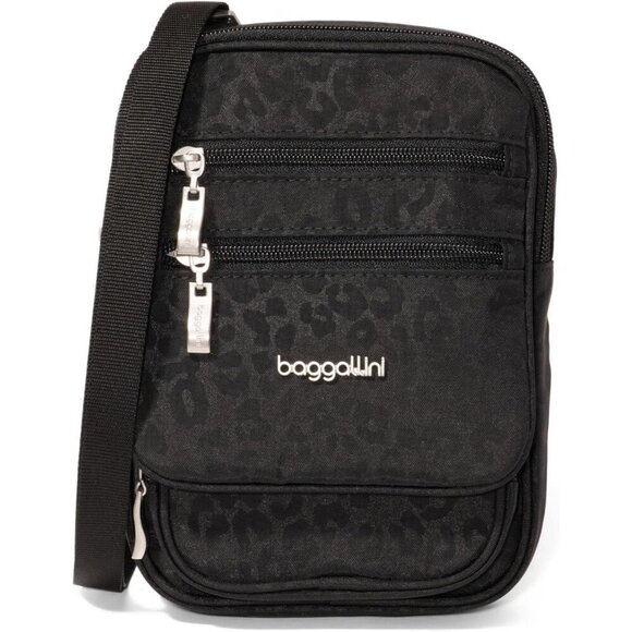 Handbags - Women's Black Cheetah Journey Crossbody Bags 9x6 Small Lightweight Handbag